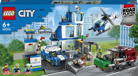 LEGO 60316 City Politiebureau Helikopter Speelgoed Set