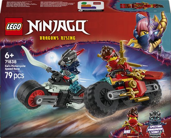 LEGO NINJAGO Kai's Motorrace Bouwpakket voor Kinderen - 71838