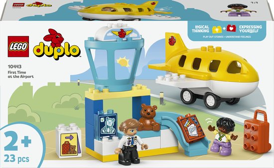 LEGO DUPLO Voor het Eerst op het Vliegveld Educatief Speelgoed voor Peuters 10443
