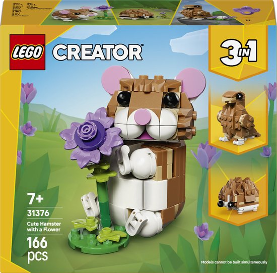 LEGO® Creator 3in1 Schattige Hamster met Bloem - 31376