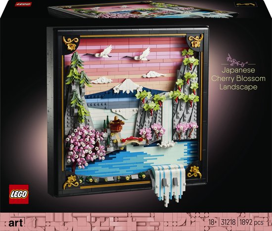 LEGO® Art Landschap met Japanse Kersenbloesems Wanddecoratie - 31218