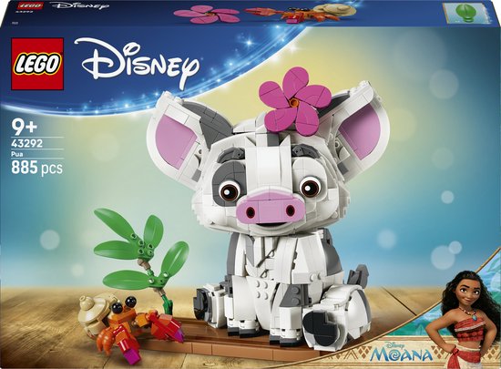 LEGO Disney Vaiana Pua Bouwbaar Dieren Speelgoed voor Kinderen en Decoratie 43292