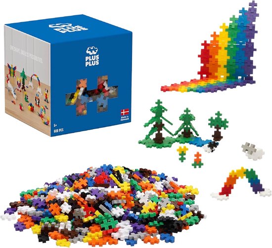 Plus-Plus Basic 600 delige bouwset - 3310 - Bouwspeelgoed - Constructiespeelgoed - Set met bouwstenen - Vanaf 5 jaar