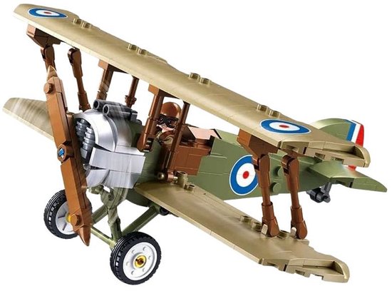 Sluban ModelBricks Sopwith Camel vliegtuig bouwspeelgoed kinderen vanaf 8 jaar - Constructiespeelgoed modelbouw - bouwdoos met 293 bouwstenen - M38-B1293