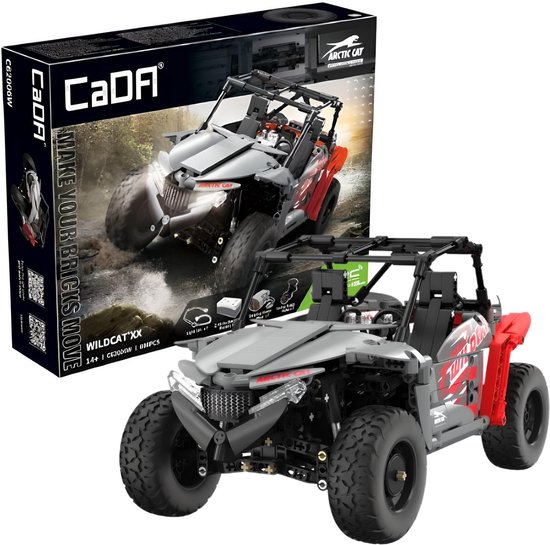 CaDA C62006 | Arctic Cat Wildcat XX | Official licensed | 868 onderdelen | Schaal 1/12 Afmetingen | 31×17×17CM | Leeftijd 14+ | Compatible met bekende merken