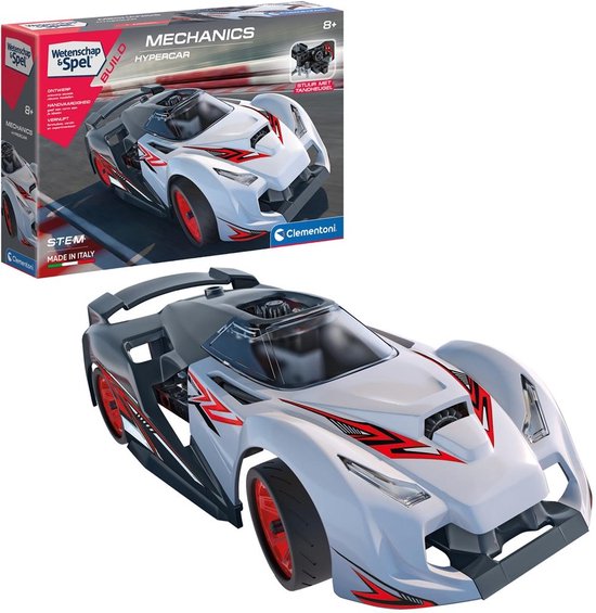 Clementoni - Wetenschap & Spel Mechanics - Raceauto Hypercar model Kit - Constructie Speelgoed - Vanaf 8 jaar