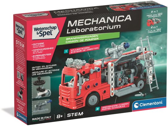 Clementoni Wetenschap & Spel Mechanica - Brandweerwagen Automodel Kit - STEM Speelgoed - Constructie Speelgoed - Vanaf 8 jaar
