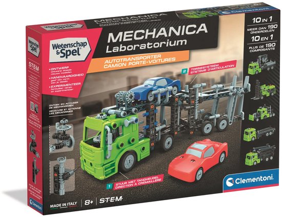 Clementoni Wetenschap & Spel Mechanica - Autotransporter - STEM Speelgoed - Constructie Speelgoed - Vanaf 8 jaar"