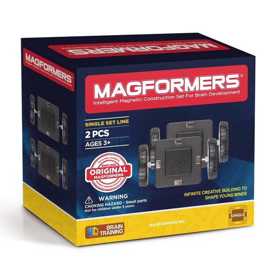 Magformers Single Set Line Wielset - 6 Onderdelen - Magnetische Bouwset